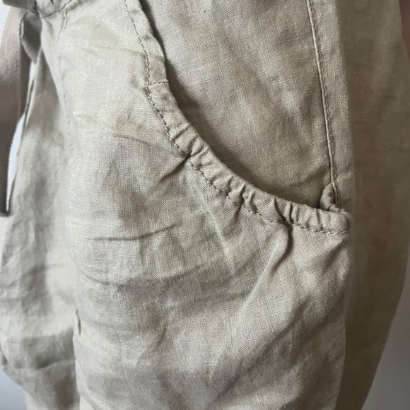 Stile Benetton - 100% Linen Beige Jogger Pants: Women’s Size M - Picture 6 of 8